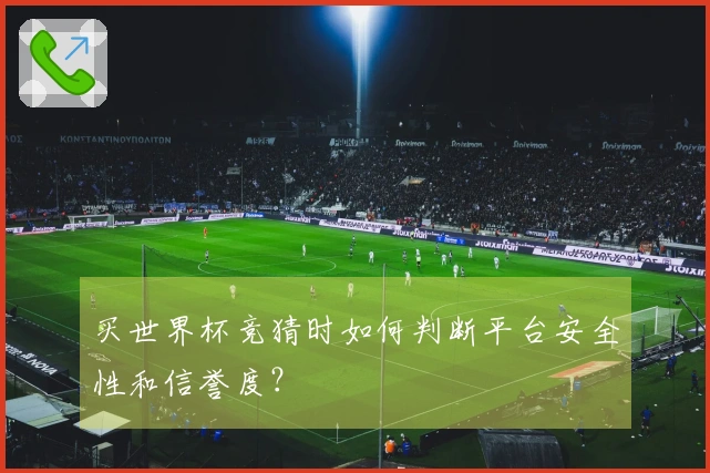 买世界杯竞猜时如何判断平台安全性和信誉度？